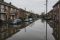 Flooded street impacting houses and basements